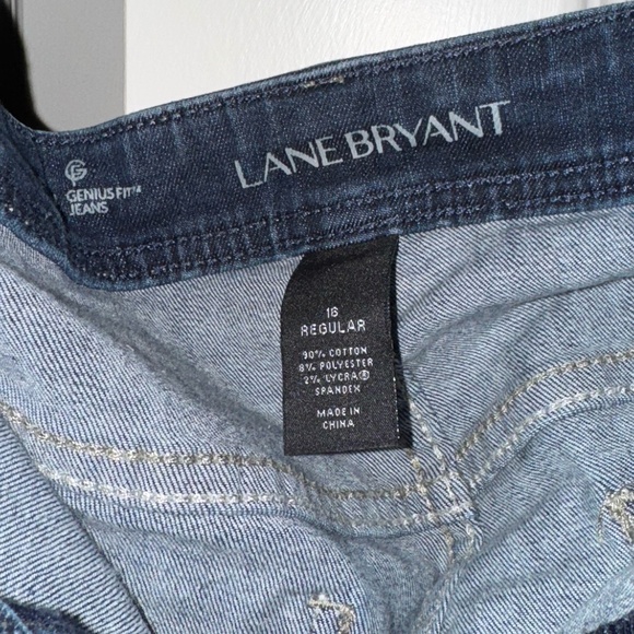 Women's Lane Bryant Genius Fit Jeans Straight Leg High Waist Stretch 16 - Picture 3 of 5